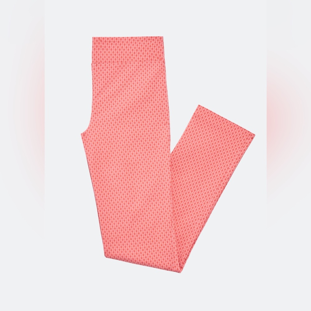 Margaret M Emer Printed Straight Leg Pant • L • Coral •